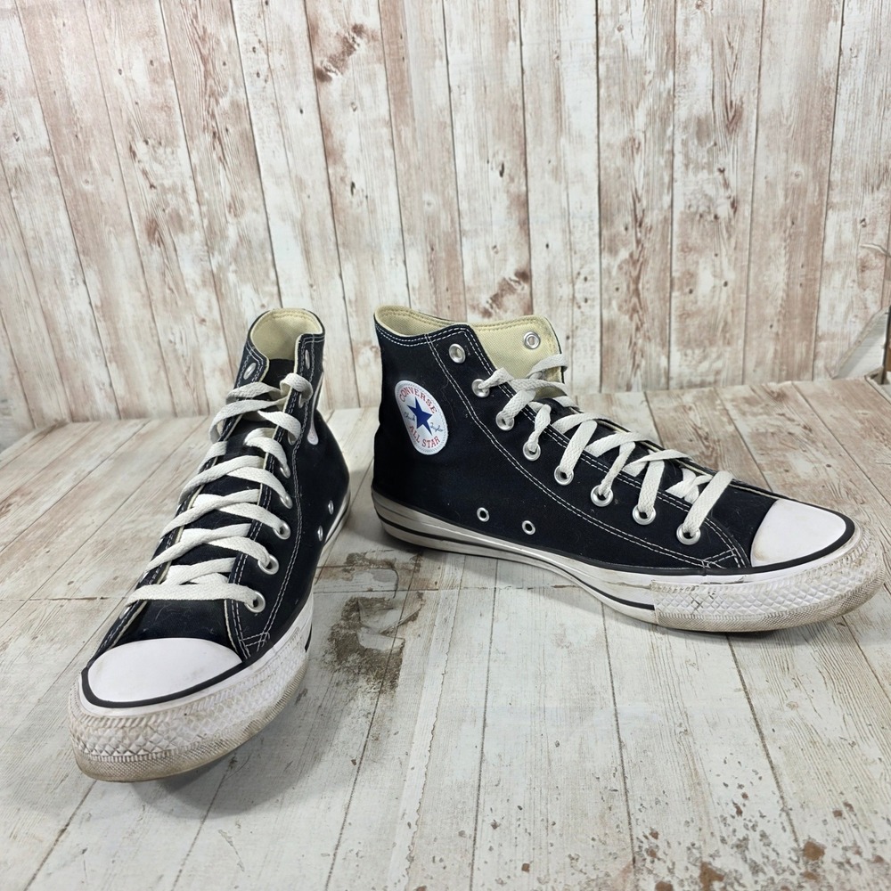 Converse Chuck Taylor All Star Black High Top Sneakers Womens 13 Mens 11 M9160 - Picture 8 of 8